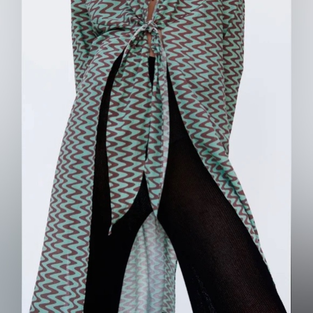 Zara The Lissie Shirt Kimono/Swimsuit Coverup Size S - Picture 6 of 6